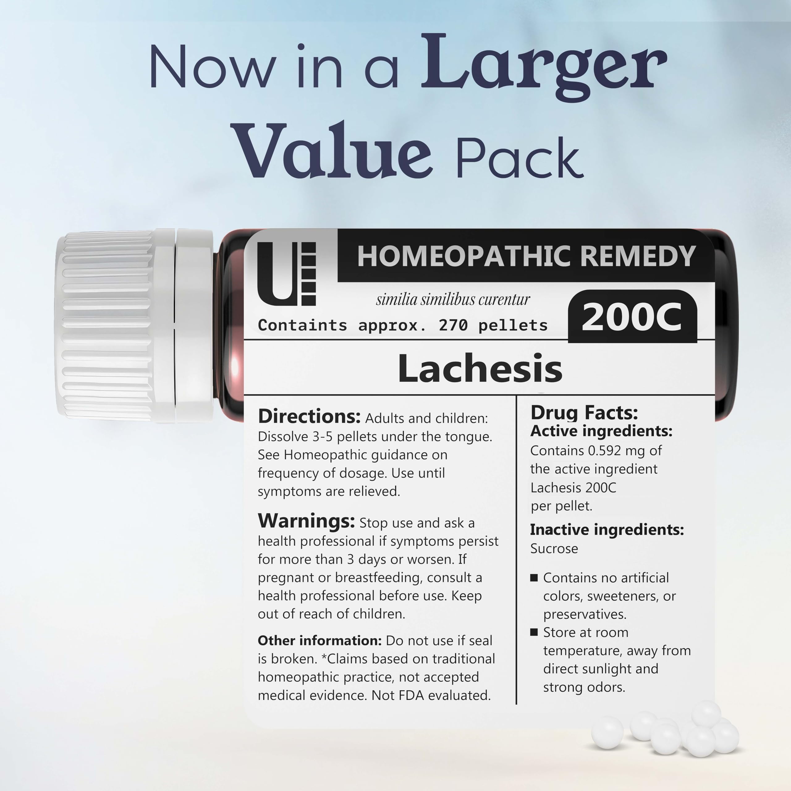 Amazon.com: Lachesis 200C Homeopathic Remedy, 270 Pellets : Health